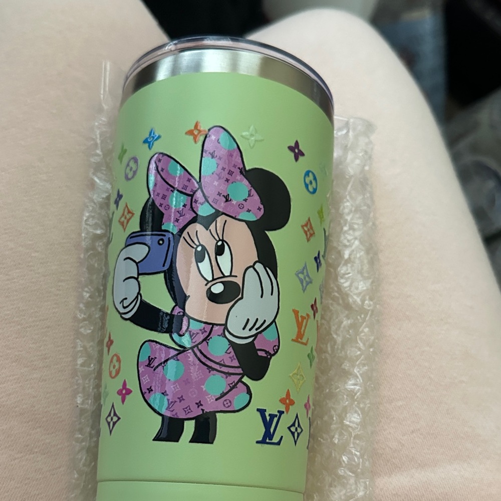 Custom Minnie Mouse Green Tumbler